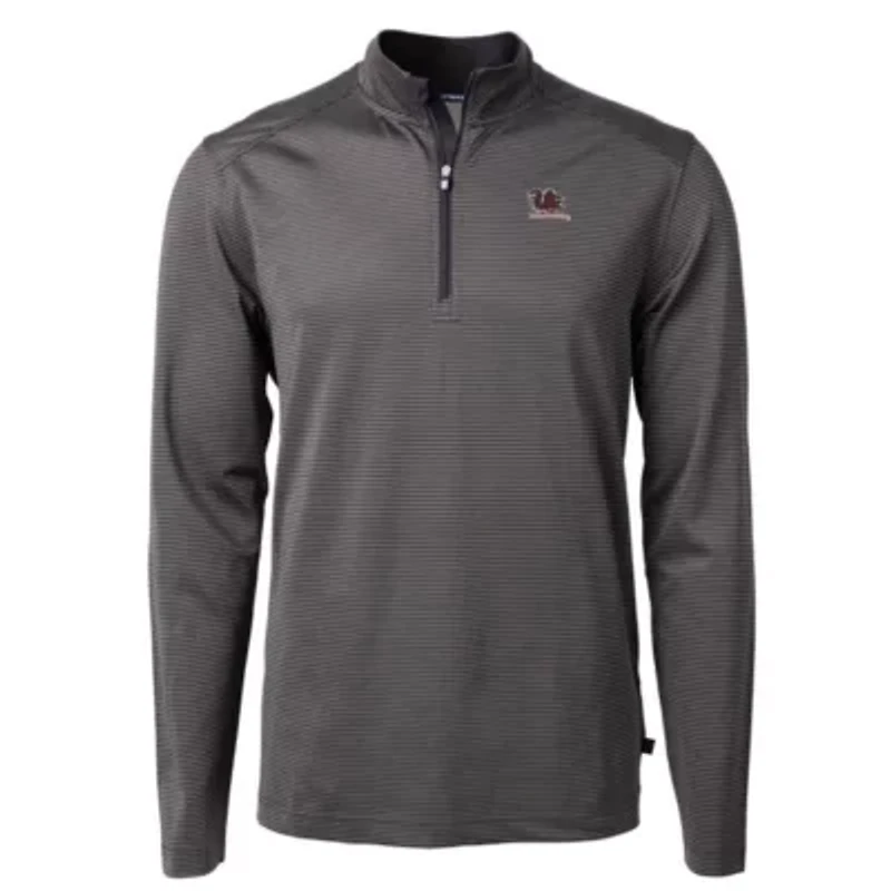 NCAA South Carolina Gamecocks Vault DryTec Virtue Eco Pique Micro Stripe Recycled Quarter-Zip Pullover