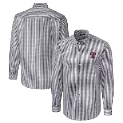 NCAA Texas A&M Aggies Vault Easy Care Stretch Gingham Long Sleeve Dress Shirt