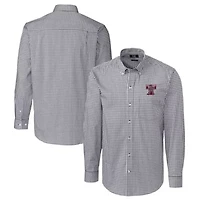 NCAA Texas A&M Aggies Vault Easy Care Stretch Gingham Long Sleeve Dress Shirt