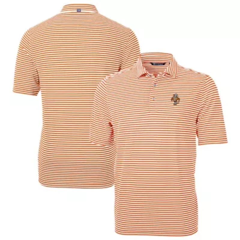 NCAA Tennessee Volunteers Vault DryTec Virtue Eco Pique Stripe Recycled Polo