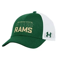 NCAA Under Armour Colorado State Rams 2024 Sideline Blitzing Trucker Adjustable Hat