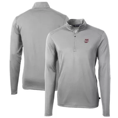 NCAA UMass Minutemen Virtue Eco Pique Recycled Quarter-Zip Pullover Top