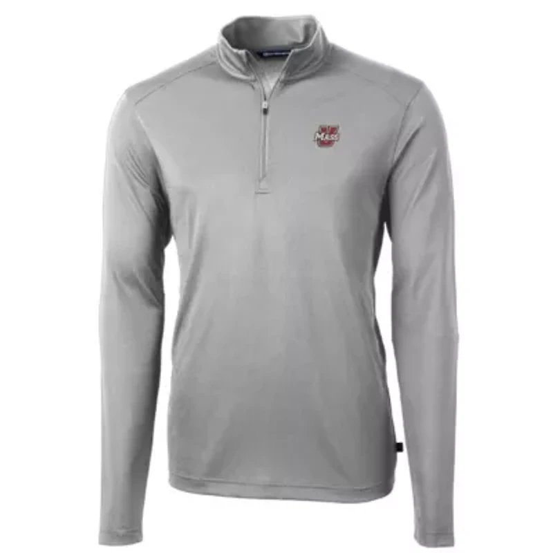 NCAA UMass Minutemen Virtue Eco Pique Recycled Quarter-Zip Pullover Top