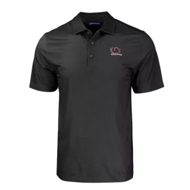 NCAA South Carolina Gamecocks Big & Tall Pike Eco Tonal Geo Print Stretch Recycled Polo