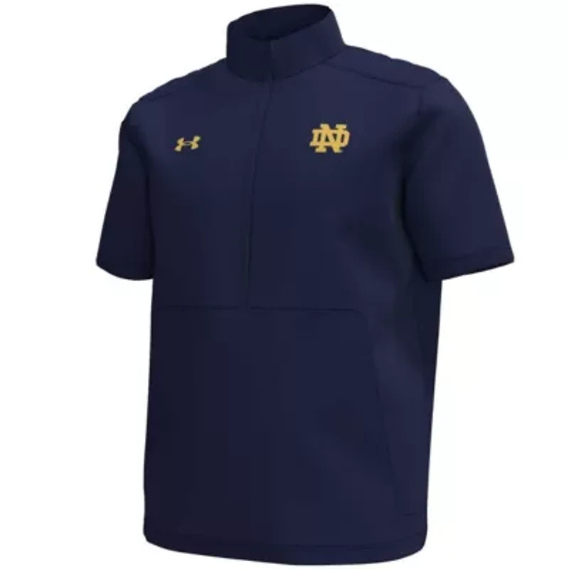 NCAA Under Armour Notre Dame Fighting Irish Motivate Quarter-Zip Short Sleeve Top