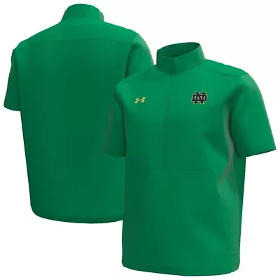 NCAA Under Armour Kelly Notre Dame Fighting Irish Motivate Quarter-Zip Short Sleeve Top