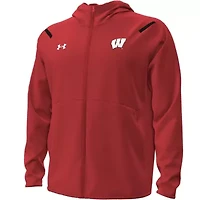 NCAA Under Armour Wisconsin Badgers Unstoppable Performance Fleece Hoodie Half-Zip Jacket