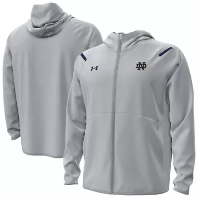 NCAA Under Armour Notre Dame Fighting Irish Unstoppable Performance Fleece Hoodie Half-Zip Jacket