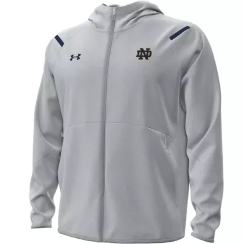 NCAA Under Armour Notre Dame Fighting Irish Unstoppable Performance Fleece Hoodie Half-Zip Jacket