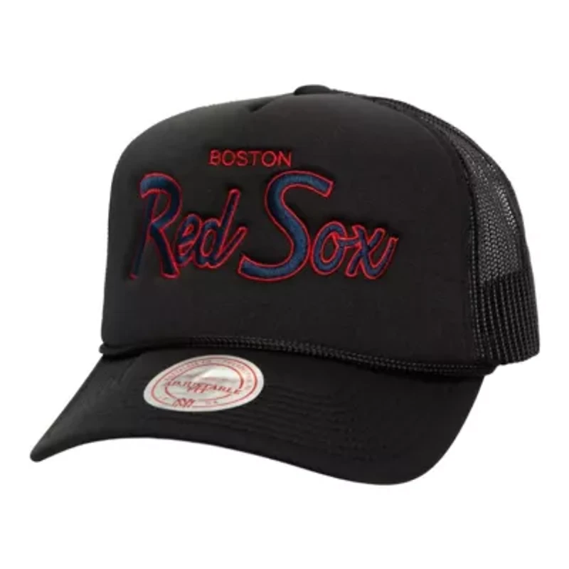 Boston Red Sox MLB Boston Sox Script Trucker Adjustable Hat