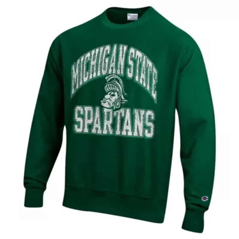 NCAA Michigan State Spartans Vault Late Night Reverse Weave Pullover Sweatshirt