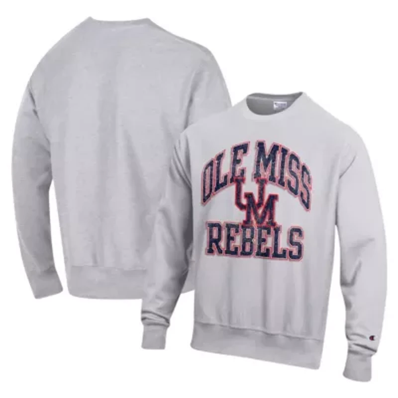 NCAA Ole Miss Rebels Vault Late Night Reverse Weave Pullover Sweatshirt