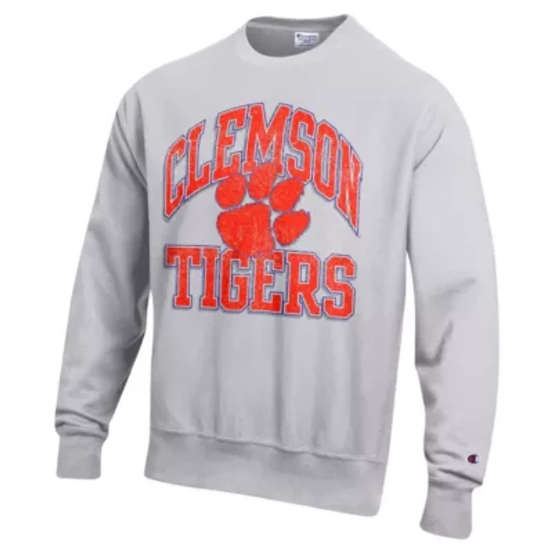 NCAA Clemson Tigers Vault Late Night Reverse Weave Pullover Sweatshirt