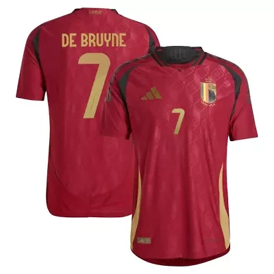 Soccer National Teams Kevin De Bruyne Belgium Team 2024 Home Authentic Player Jersey