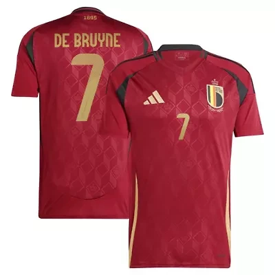 Soccer National Teams Kevin De Bruyne Belgium Team 2024 Home Replica Player Jersey