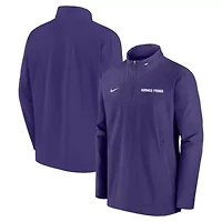 NCAA Nike TCU Horned Frogs 2024 Sideline Coach Quarter-Zip Hoodie Jacket