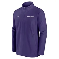 NCAA Nike TCU Horned Frogs 2024 Sideline Coach Quarter-Zip Hoodie Jacket