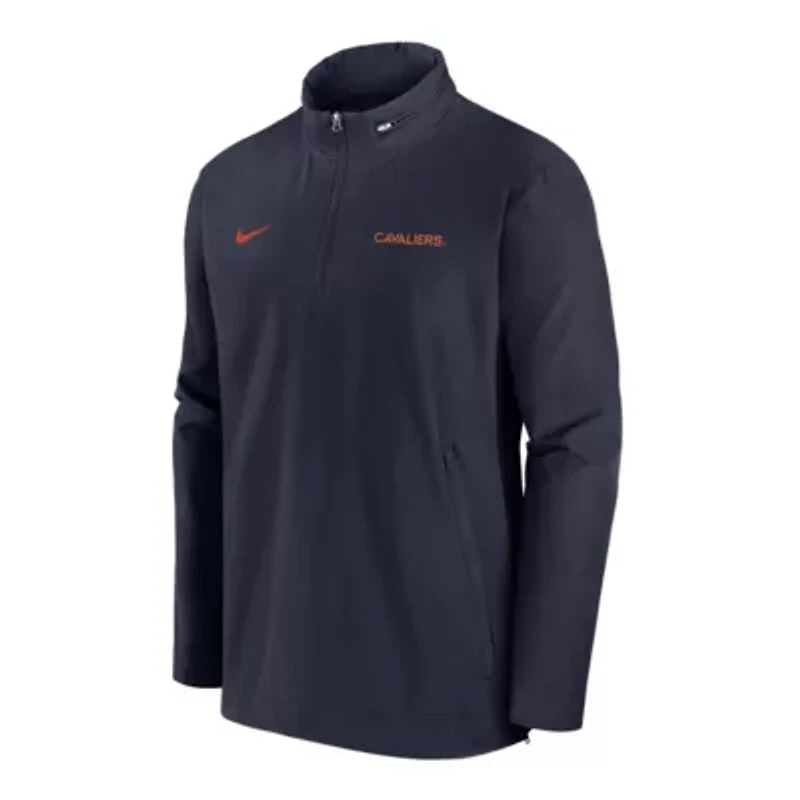 NCAA Nike Virginia Cavaliers 2024 Sideline Coach Quarter-Zip Hoodie Jacket