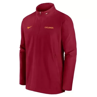 NCAA Nike Iowa State Cyclones 2024 Sideline Coach Quarter-Zip Hoodie Jacket