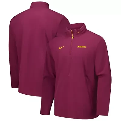 NCAA Nike Minnesota Golden Gophers 2024 Sideline Coach Quarter-Zip Hoodie Jacket