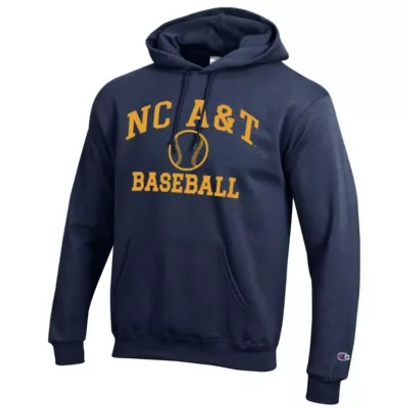 NC A&T Aggies NCAA North Carolina Icon Baseball Powerblend Pullover Hoodie