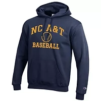 NC A&T Aggies NCAA North Carolina Icon Baseball Powerblend Pullover Hoodie