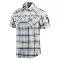 MLB Texas Rangers Plaid Full-Snap Shirt