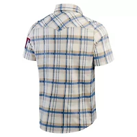 MLB Texas Rangers Plaid Full-Snap Shirt