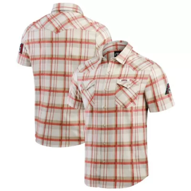 MLB Arizona Diamondbacks Plaid Full-Snap Shirt
