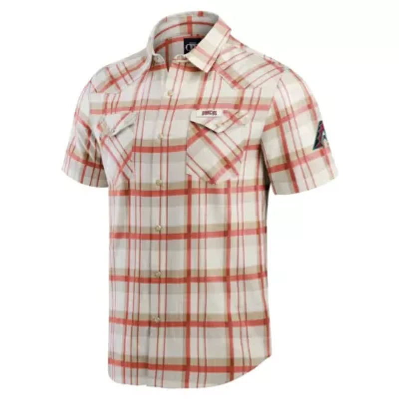 MLB Arizona Diamondbacks Plaid Full-Snap Shirt