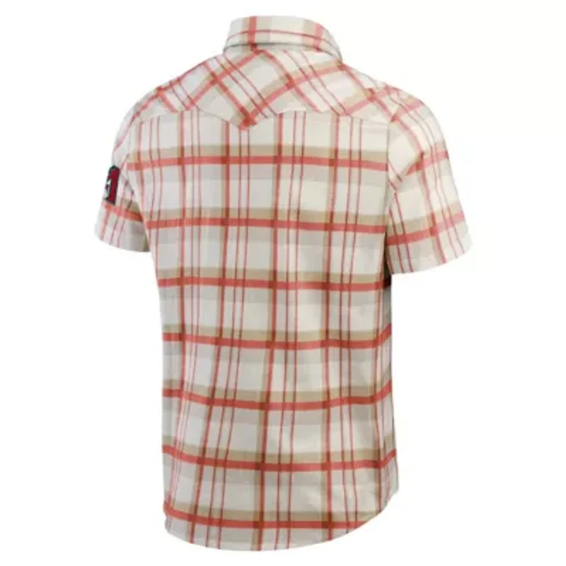 MLB Arizona Diamondbacks Plaid Full-Snap Shirt