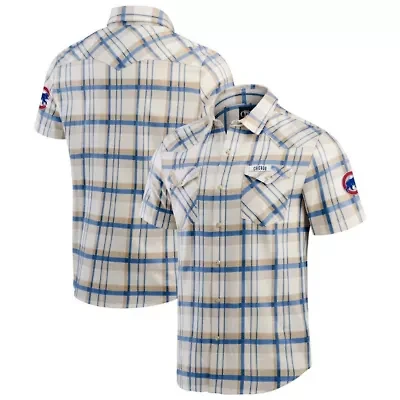 MLB Chicago Cubs Plaid Full-Snap Shirt