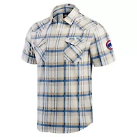 MLB Chicago Cubs Plaid Full-Snap Shirt