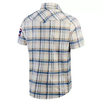 MLB Chicago Cubs Plaid Full-Snap Shirt