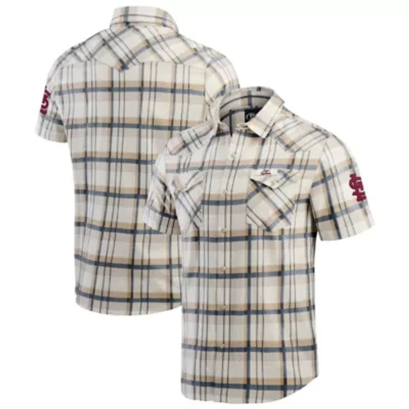 MLB St. Louis Cardinals Plaid Full-Snap Shirt