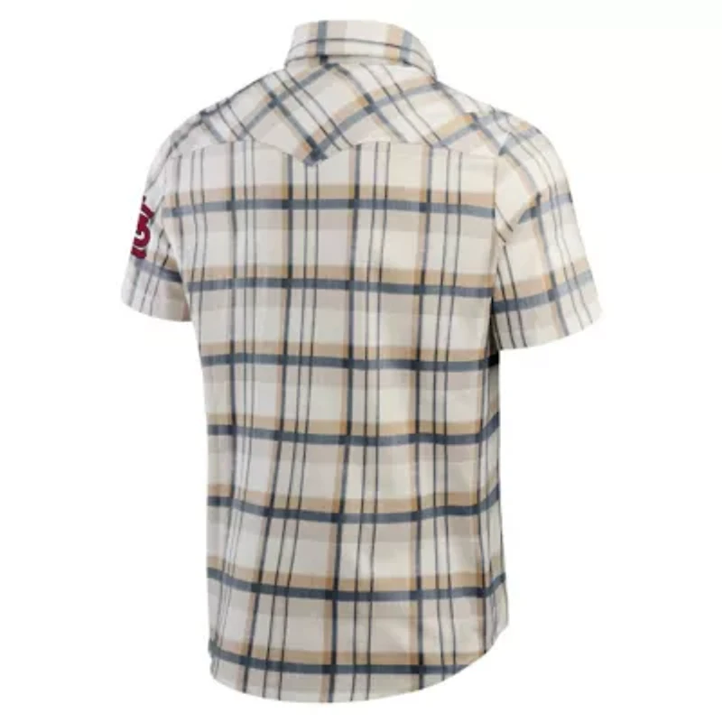 MLB St. Louis Cardinals Plaid Full-Snap Shirt