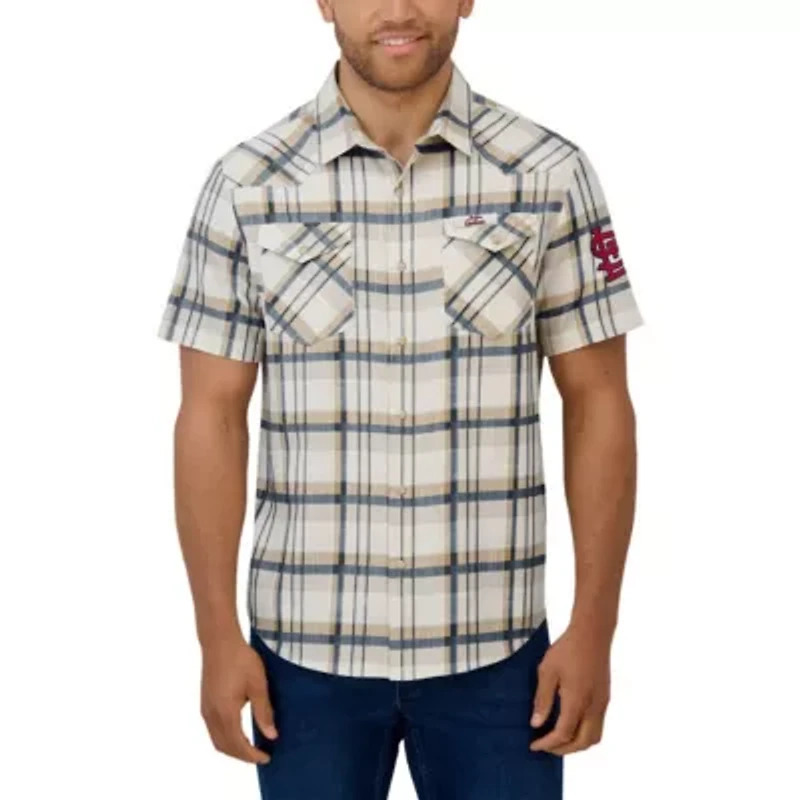 MLB St. Louis Cardinals Plaid Full-Snap Shirt