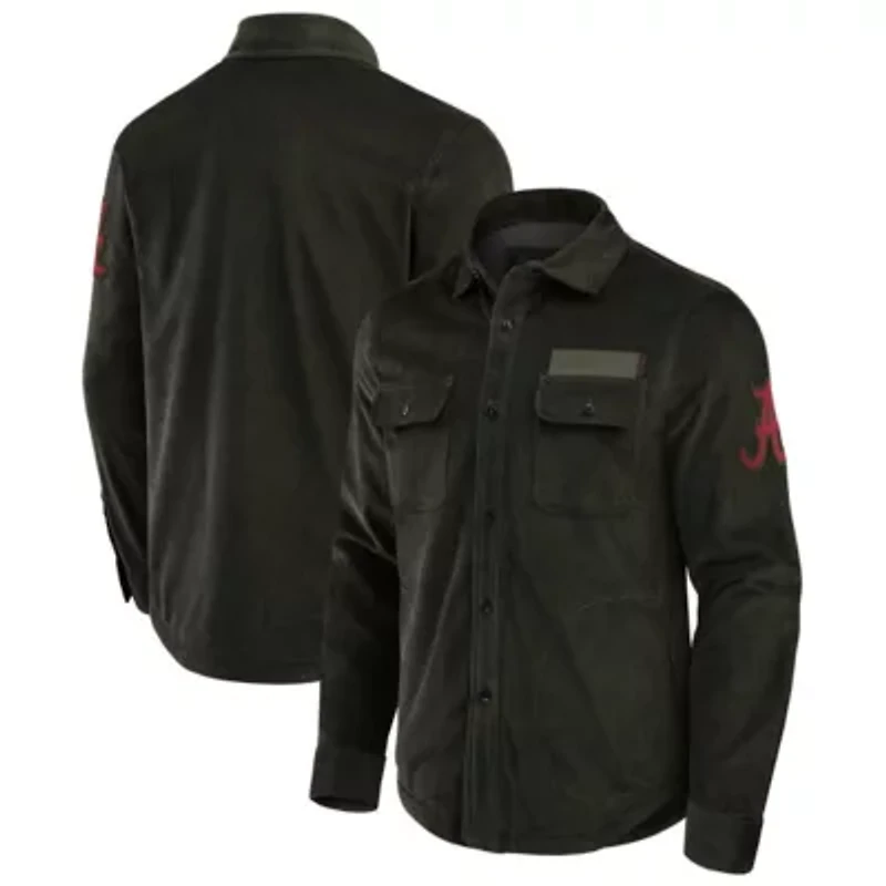Alabama Crimson Tide NCAA Corduroy Full-Button Shacket