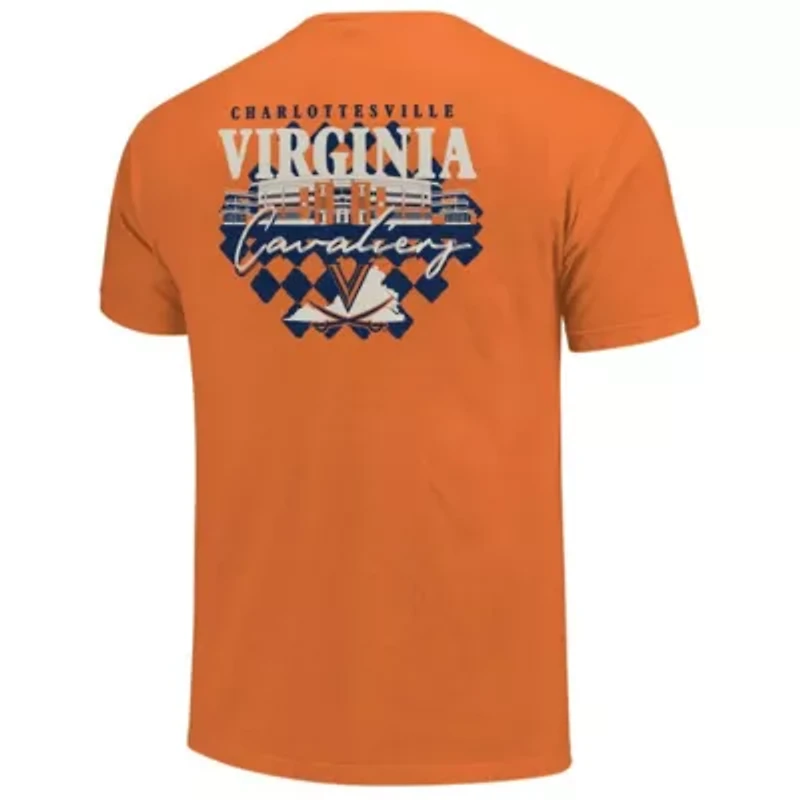 NCAA Unisex Virginia Cavaliers Hyper Local Stadium Checkerboard T-Shirt