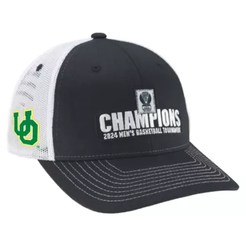 NCAA Oregon Ducks 2024 Pac-12 Basketball Conference Tournament s Locker Room Adjustable Trucker Hat