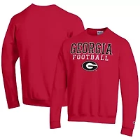 NCAA Georgia Bulldogs Football Stacked Pullover Sweatshirt