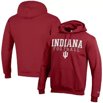 NCAA Indiana Hoosiers Football Stack Pullover Hoodie