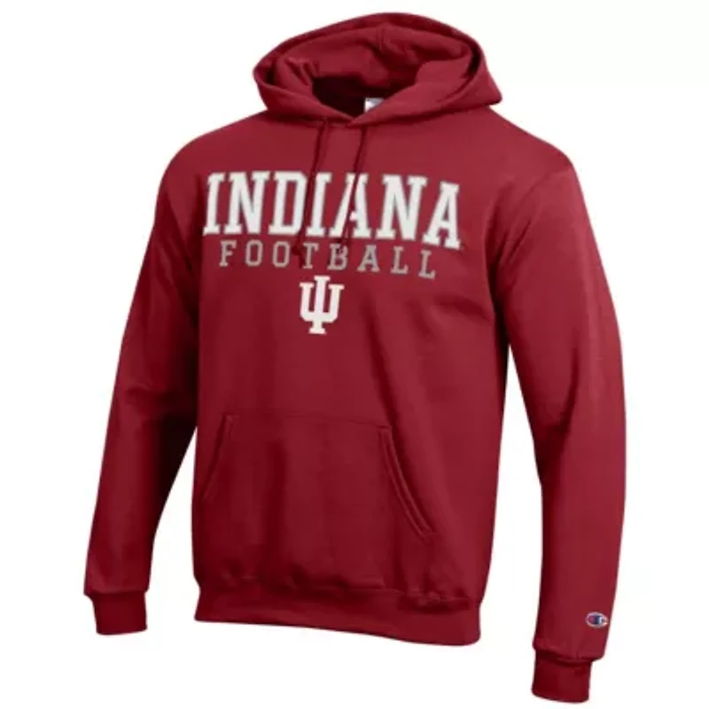NCAA Indiana Hoosiers Football Stack Pullover Hoodie