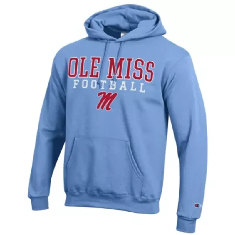 NCAA Powder Ole Miss Rebels Football Stack Pullover Hoodie