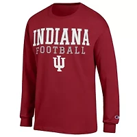 NCAA Indiana Hoosiers Football Stack Long Sleeve T-Shirt