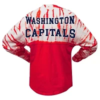 NHL Unisex Washington Capitals Crystal Half Dye Long Sleeve T-Shirt