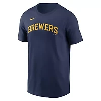 MLB Nike Jackson Chourio Milwaukee Brewers Fuse Name & Number T-Shirt