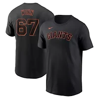MLB Nike Keaton Winn San Francisco Giants Fuse Name & Number T-Shirt