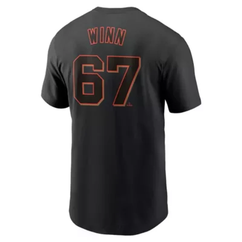 MLB Nike Keaton Winn San Francisco Giants Fuse Name & Number T-Shirt
