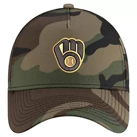 MLB Milwaukee Brewers Woodland Team Pop 9FORTY A-Frame Adjustable Hat